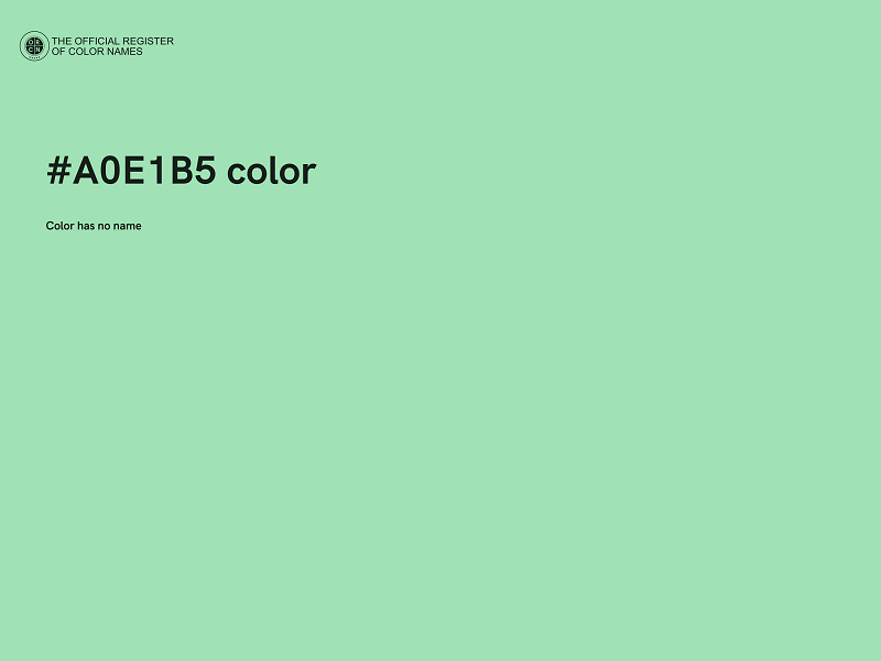 #A0E1B5 color image