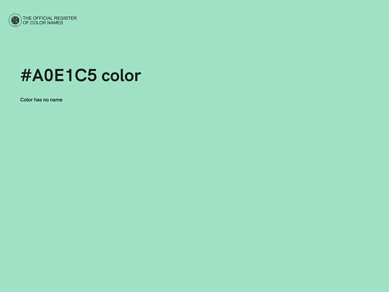 #A0E1C5 color image