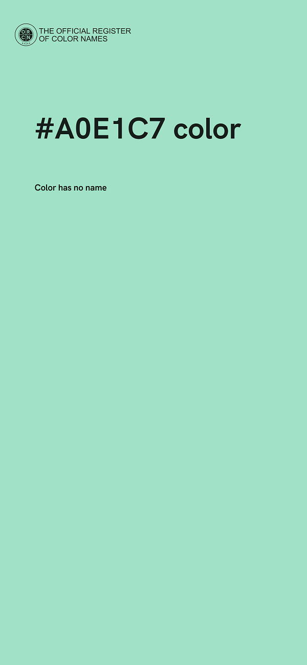 #A0E1C7 color image