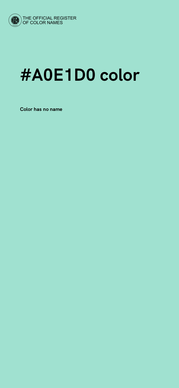 #A0E1D0 color image