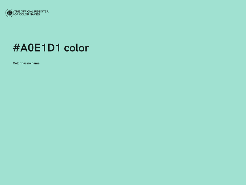 #A0E1D1 color image