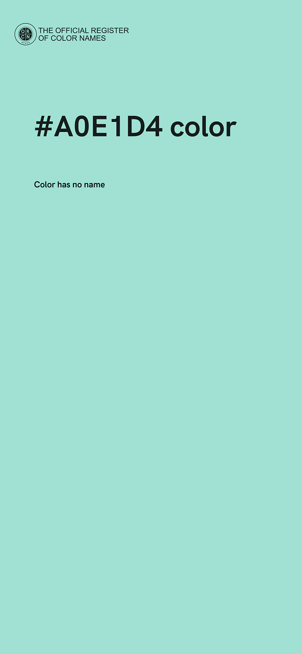 #A0E1D4 color image