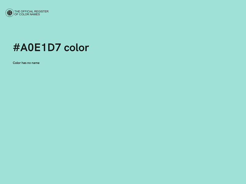 #A0E1D7 color image