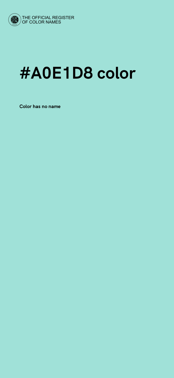 #A0E1D8 color image