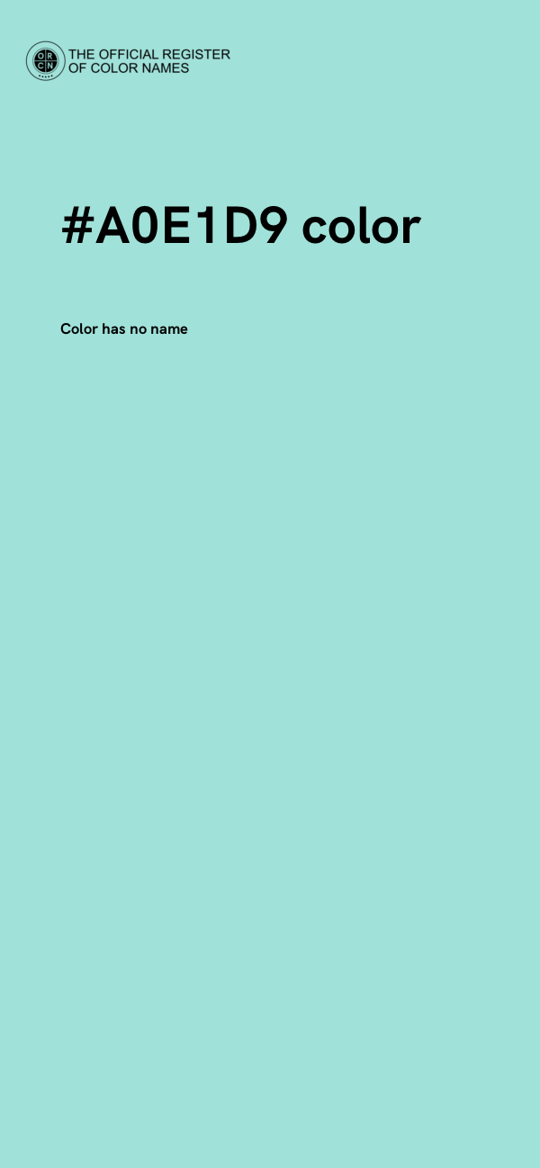 #A0E1D9 color image