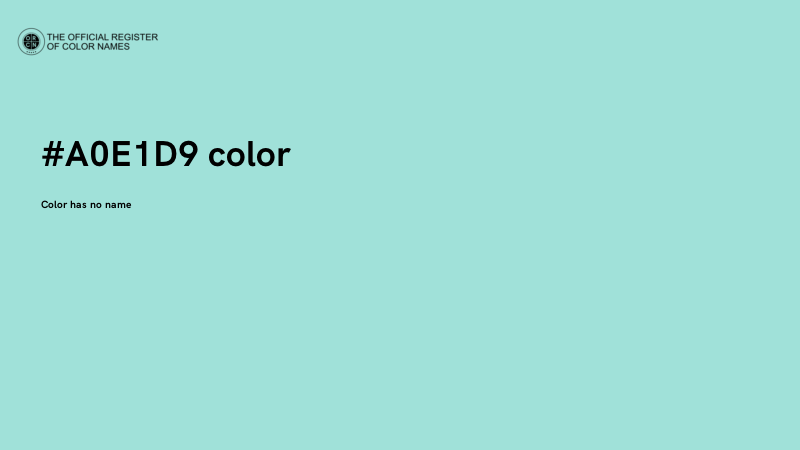 #A0E1D9 color image