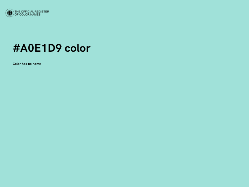 #A0E1D9 color image