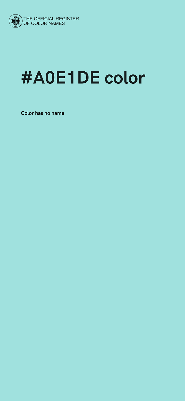 #A0E1DE color image