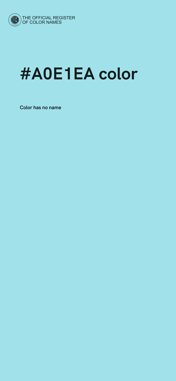 #A0E1EA color image