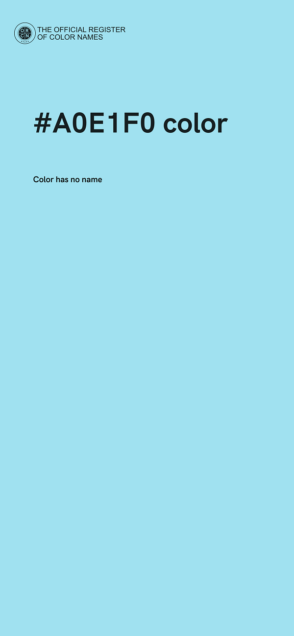 #A0E1F0 color image
