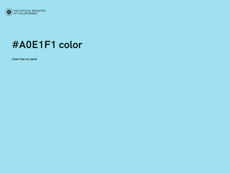 #A0E1F1 color image