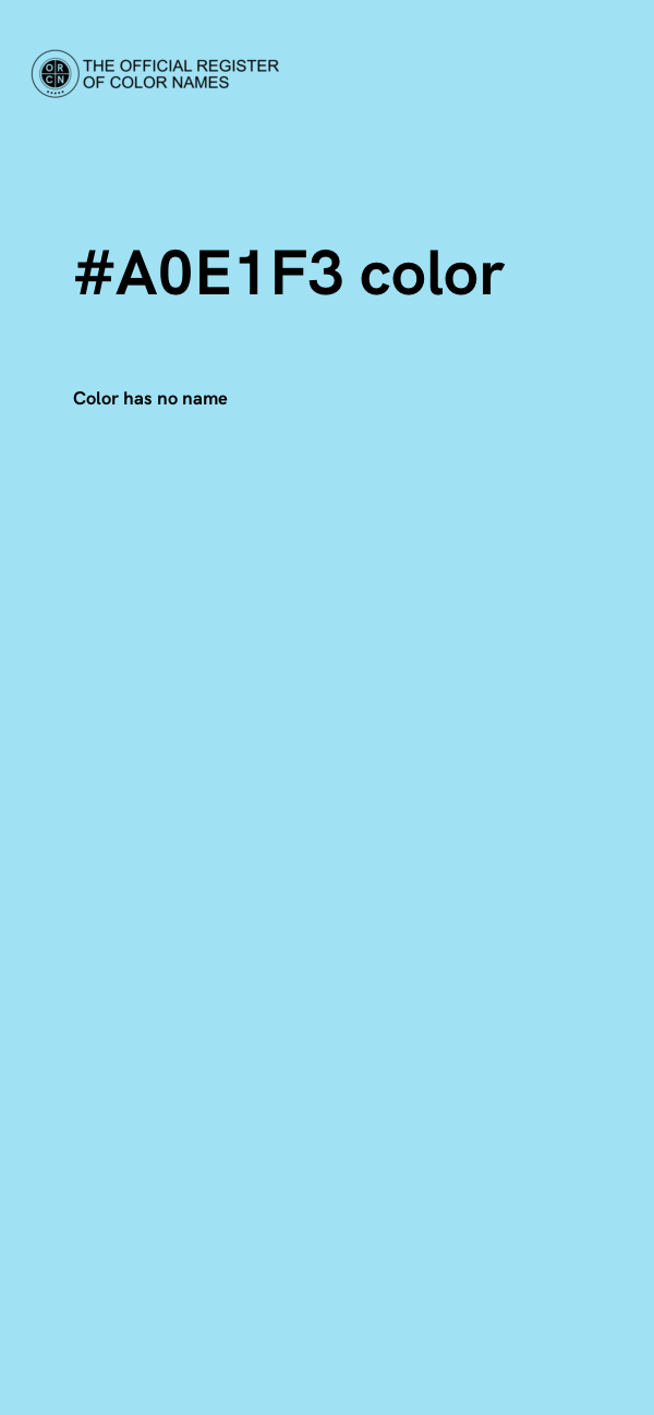 #A0E1F3 color image