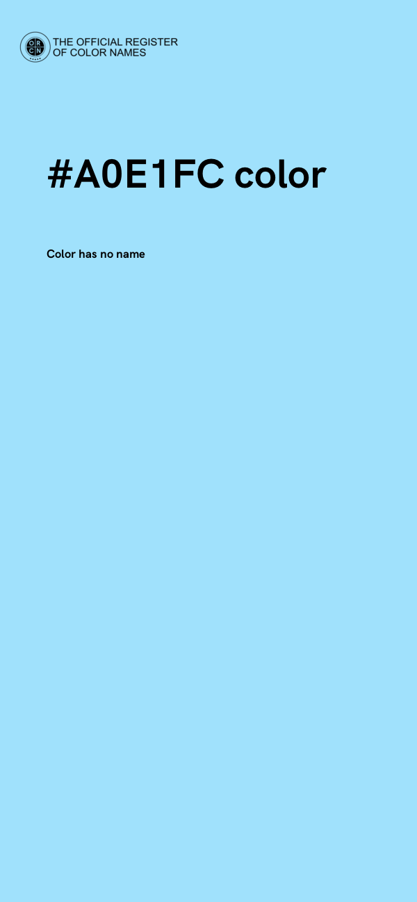 #A0E1FC color image