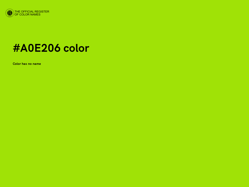 #A0E206 color image