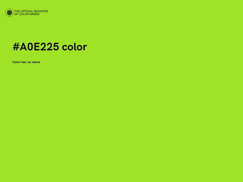 #A0E225 color image