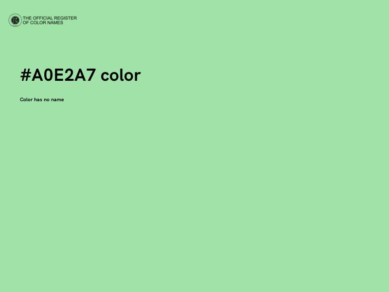 #A0E2A7 color image