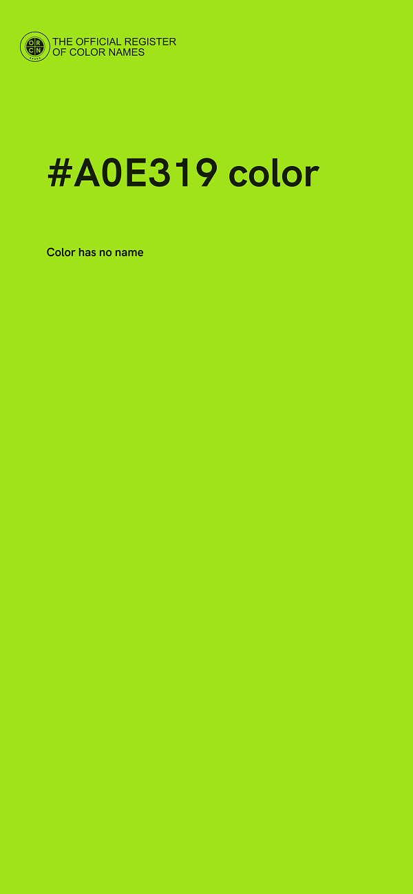 #A0E319 color image