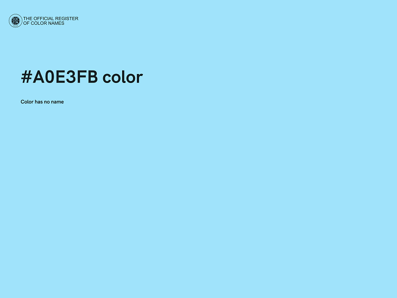 #A0E3FB color image