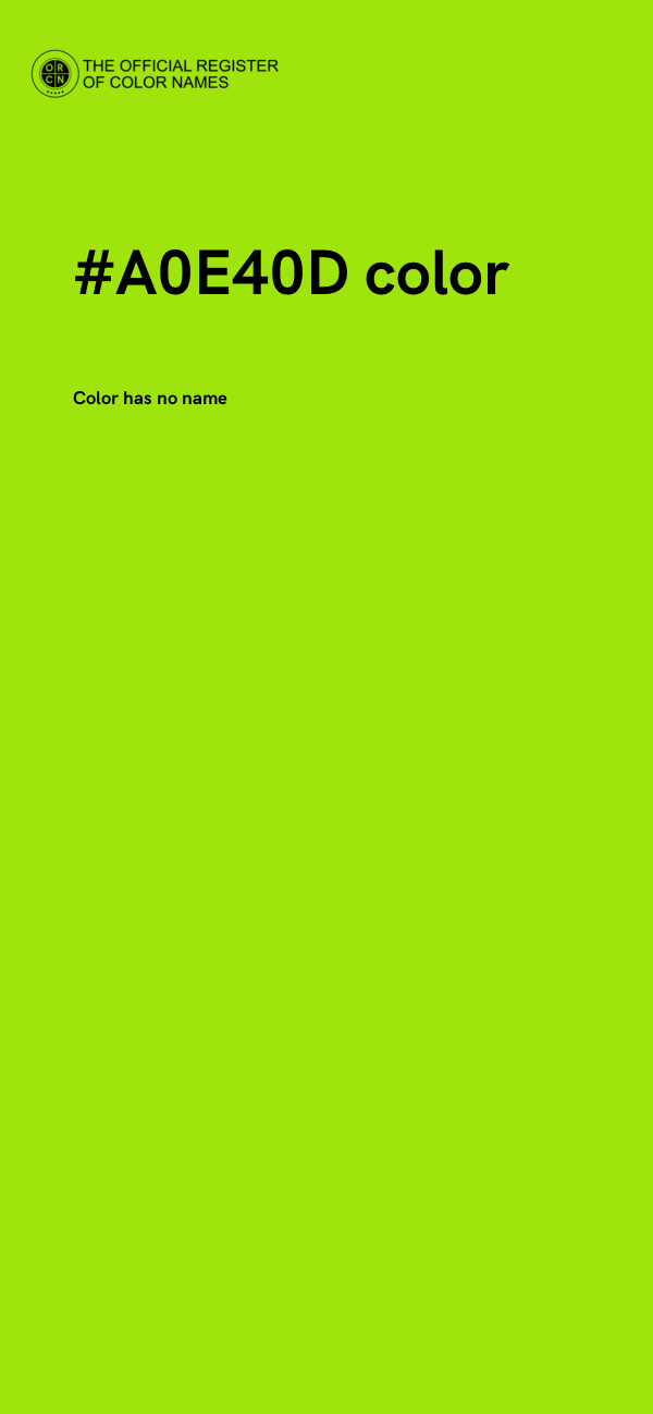 #A0E40D color image