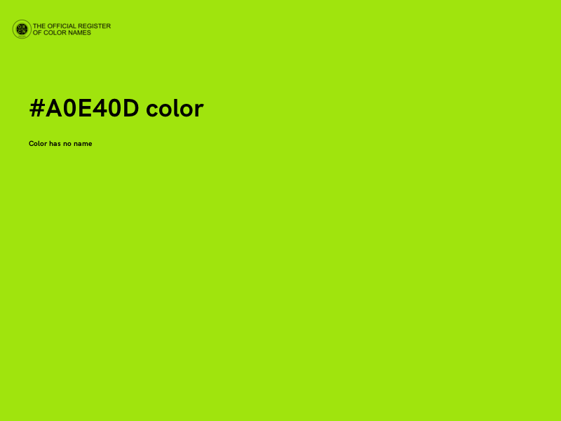 #A0E40D color image