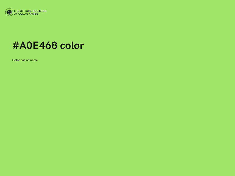 #A0E468 color image