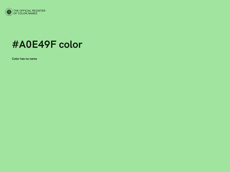 #A0E49F color image