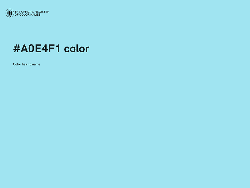 #A0E4F1 color image