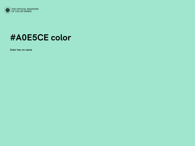 #A0E5CE color image