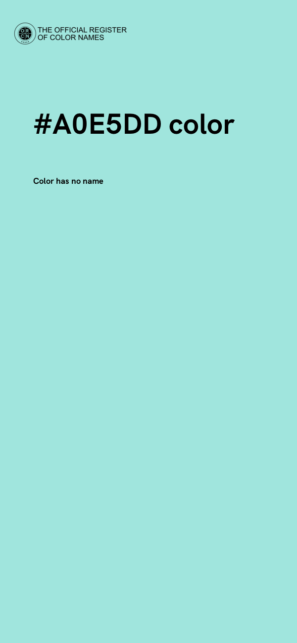#A0E5DD color image