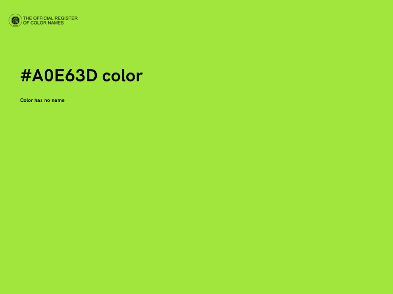 #A0E63D color image