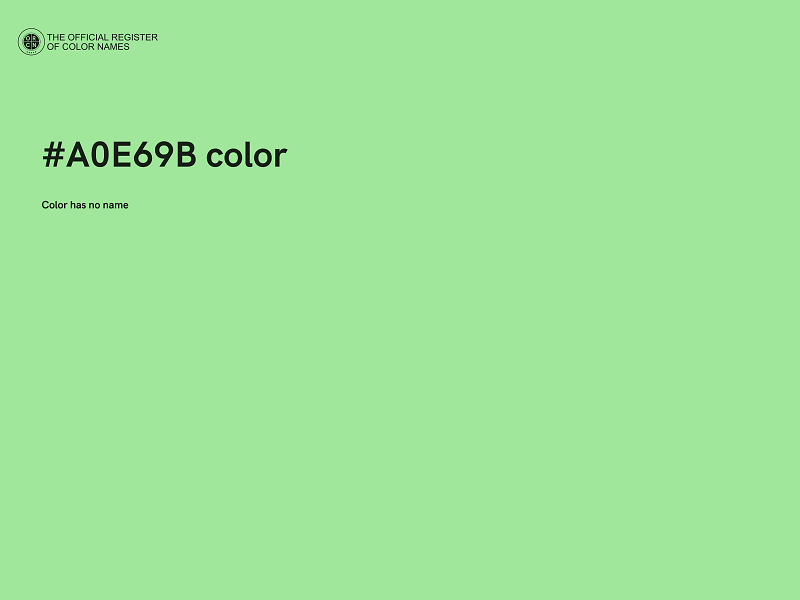 #A0E69B color image