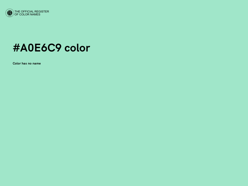 #A0E6C9 color image