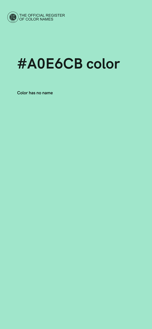 #A0E6CB color image