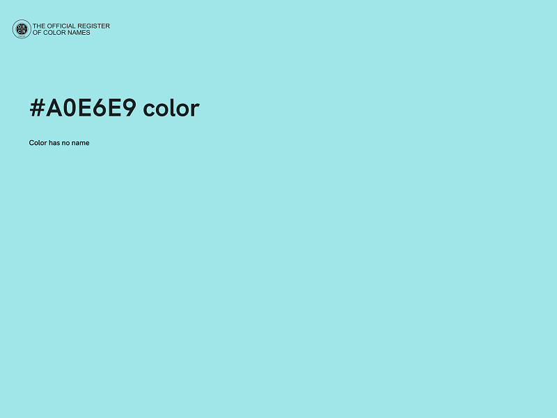 #A0E6E9 color image