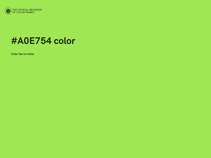 #A0E754 color image