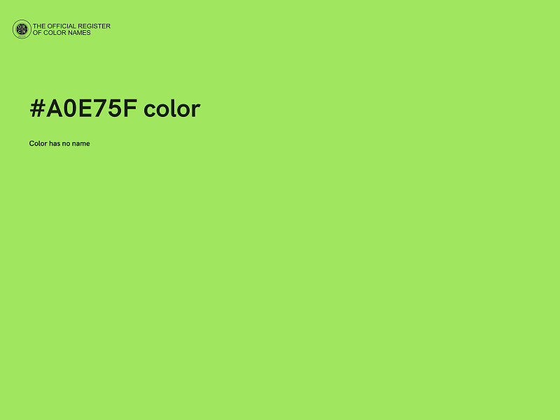 #A0E75F color image