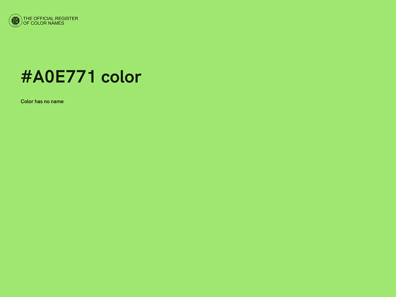 #A0E771 color image