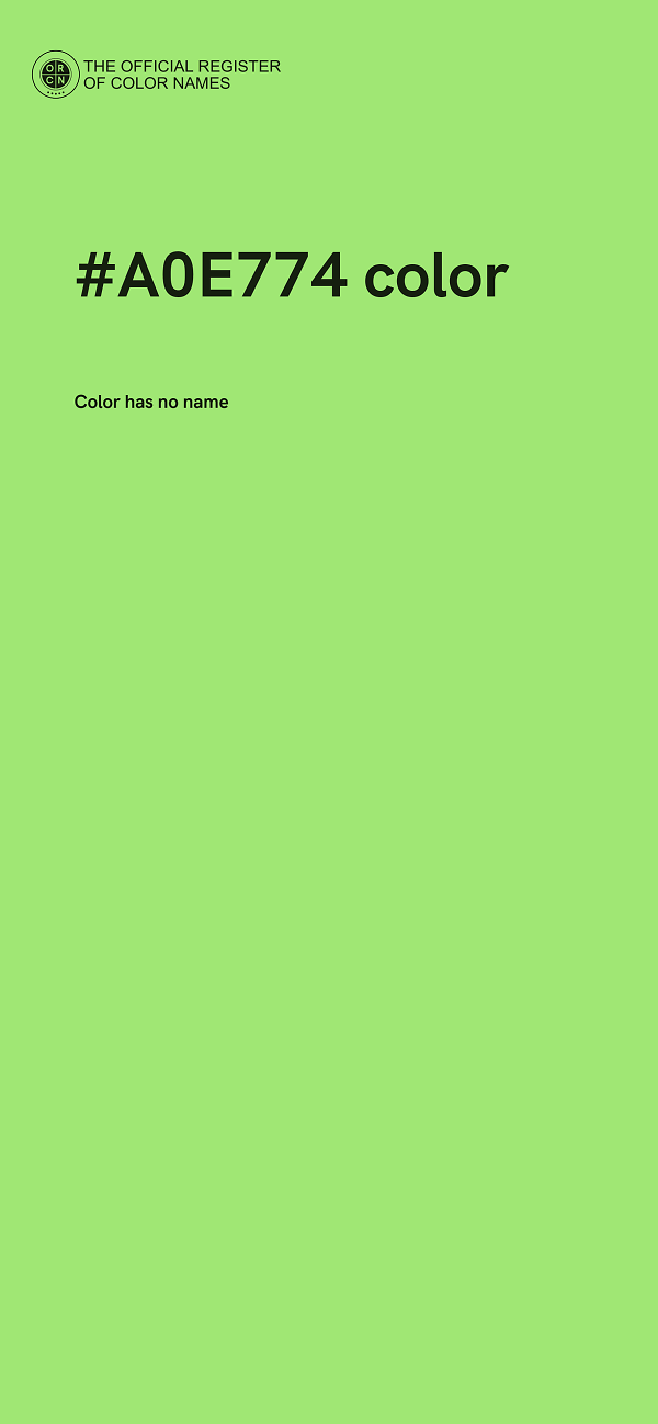 #A0E774 color image