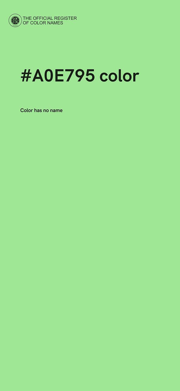 #A0E795 color image
