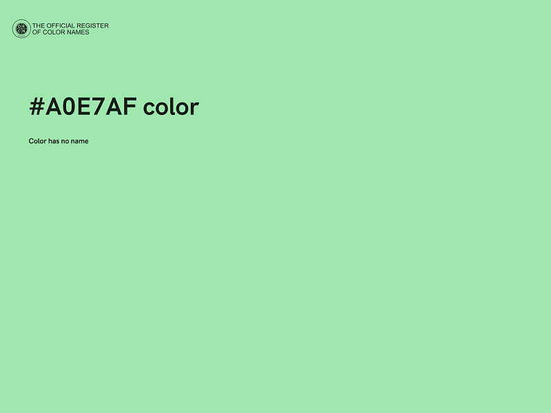 #A0E7AF color image