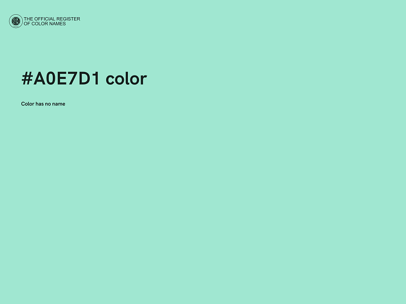 #A0E7D1 color image