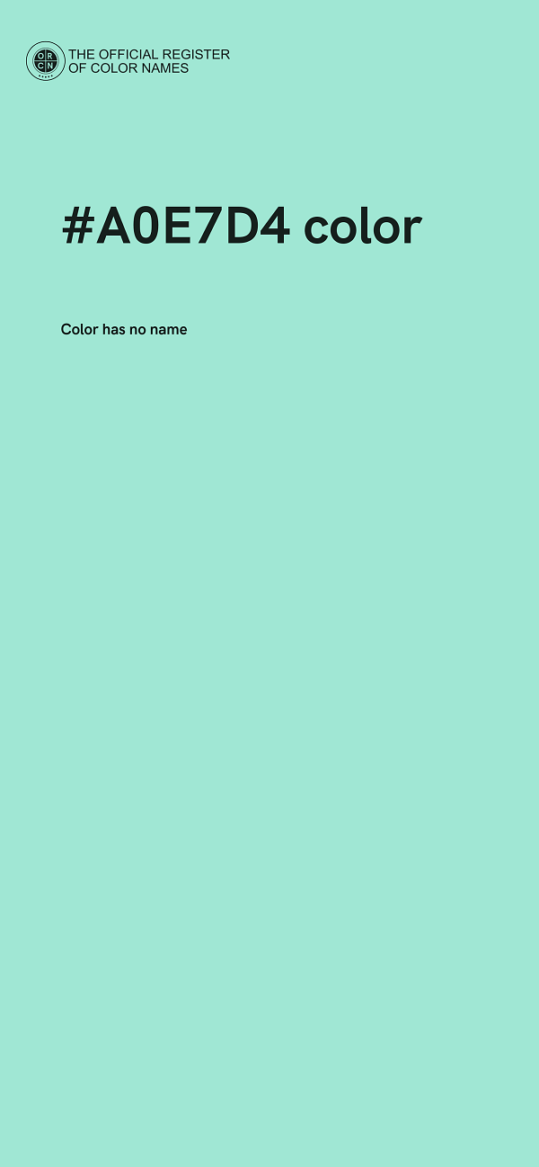 #A0E7D4 color image