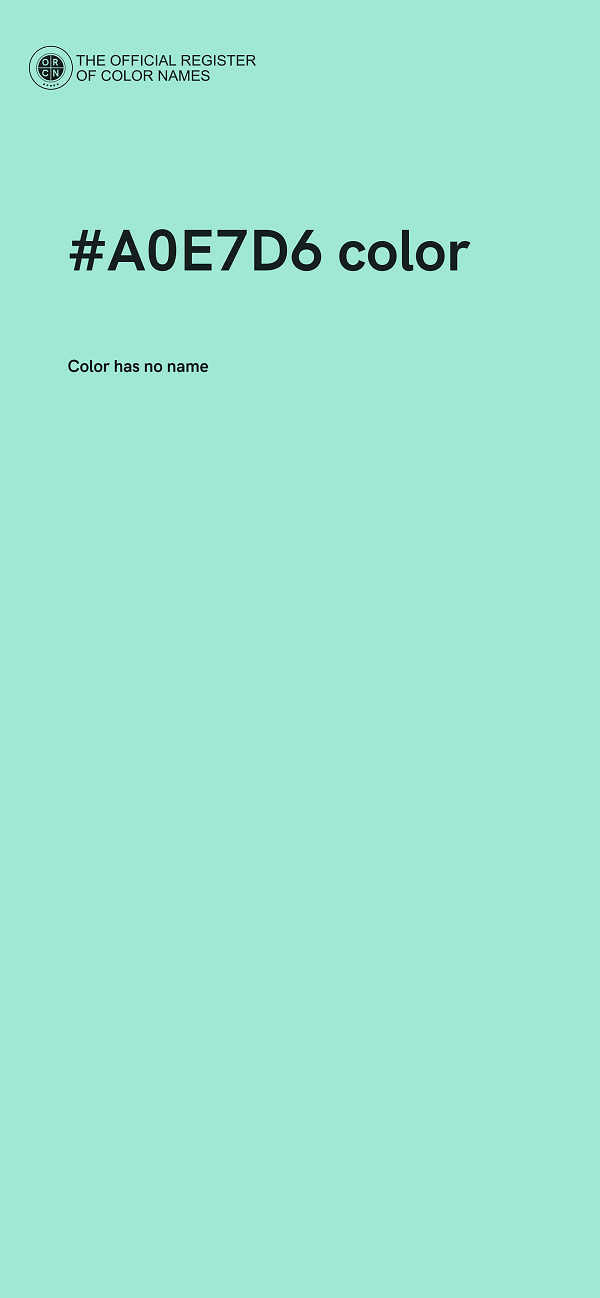 #A0E7D6 color image