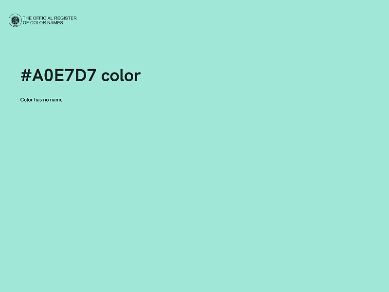 #A0E7D7 color image