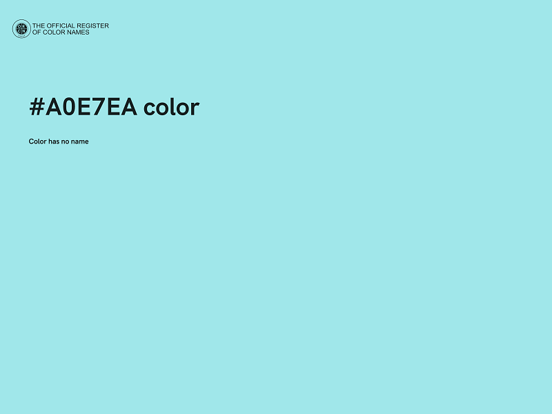 #A0E7EA color image