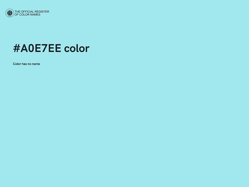 #A0E7EE color image