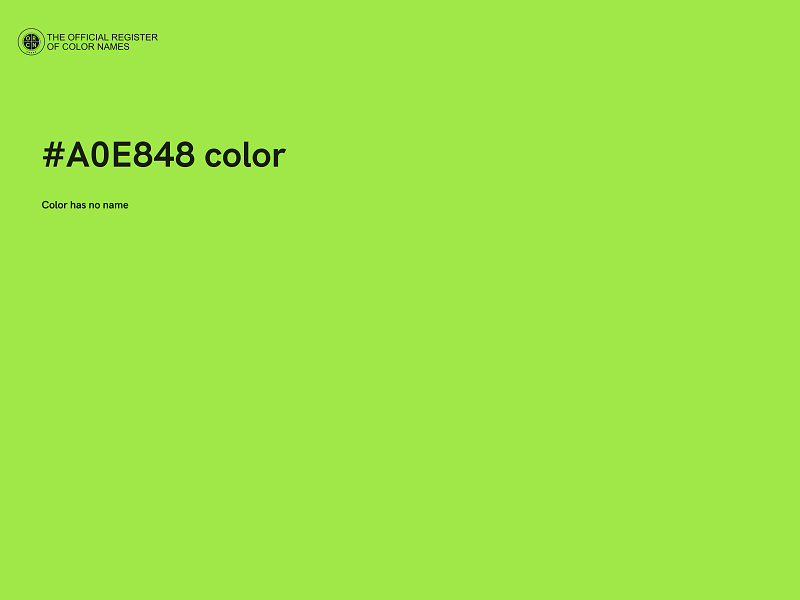 #A0E848 color image