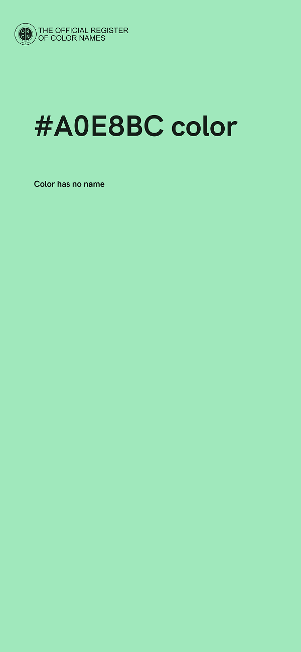 #A0E8BC color image