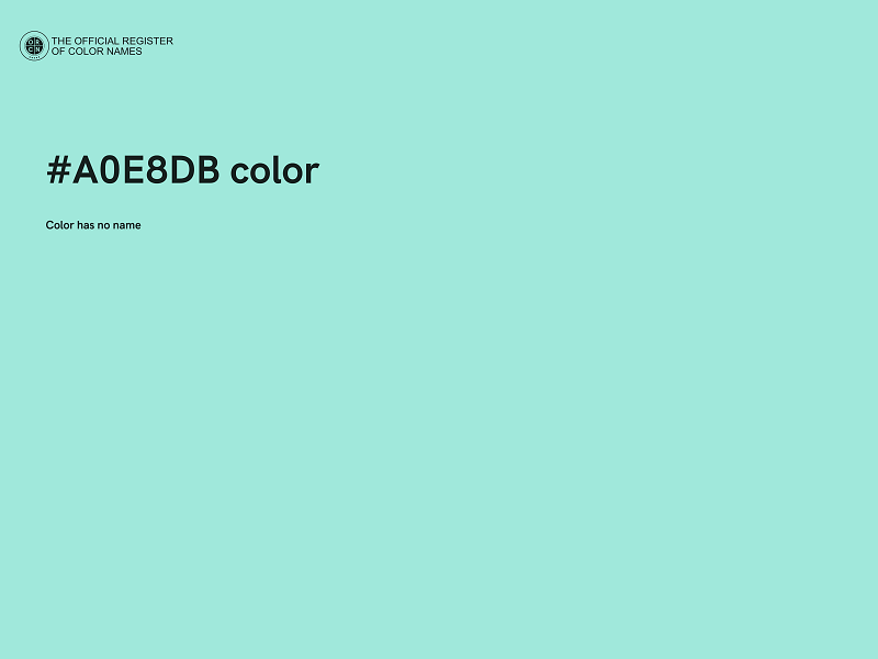 #A0E8DB color image