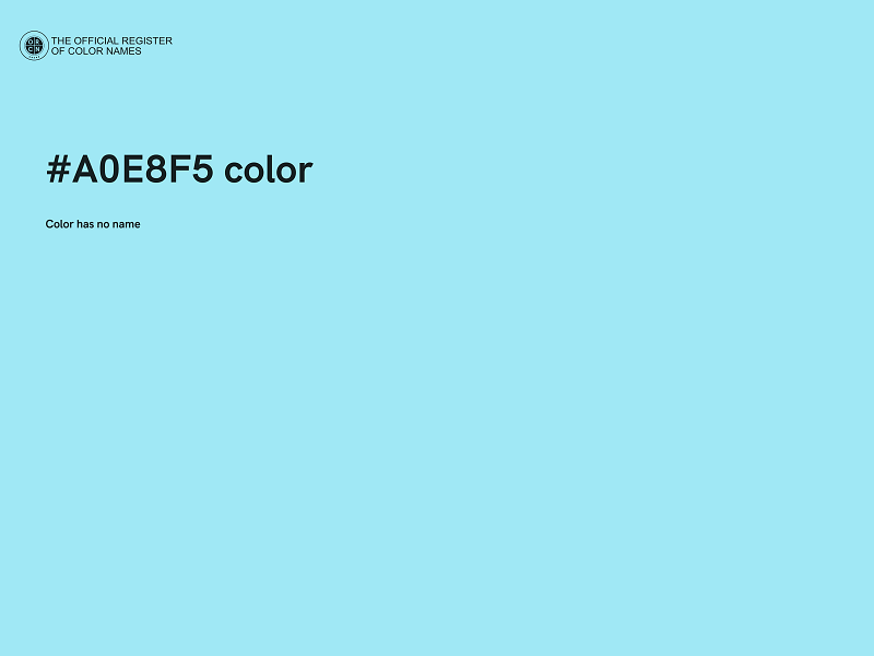 #A0E8F5 color image